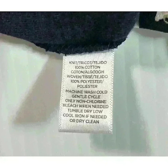 Ann Taylor Loft NWT SZ Medium Navy Blue Ribbed 3/4 Sleeve Blouse Top Hi Low Hem - Picture 7 of 9